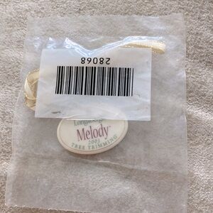 NWT- 2003 Longaberger Tree Trimmings Series Melody Basket Tie-On w/Ribbon